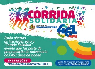 Corrida Solidária faz parte das comemorações de 461 anos