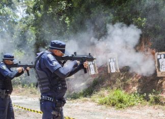 GCMs participam de aulas de instrução de tiro