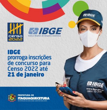 IBGE prorroga inscrições de concurso para Censo 2022 até 21 de janeiro