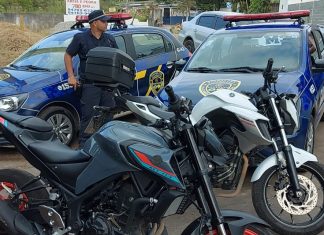 Força Azul recupera duas motocicletas roubadas