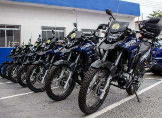 Segurança recebe dez motocicletas e mais equipamentos