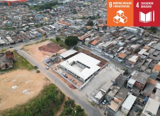 Obra da nova pré-escola no Jardim Zélia atinge 50% de conclusão