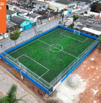 Construção de campo na Vila Japão alcança 90% de conclusão em 4 meses